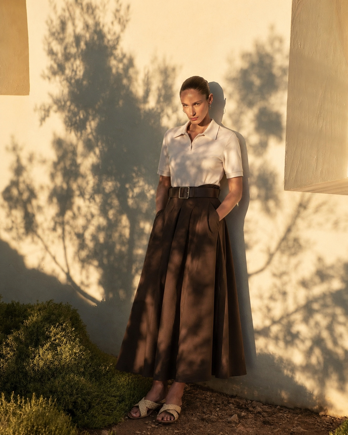 Robe combiné avec ceinture