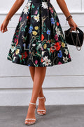Jupe satinée floral